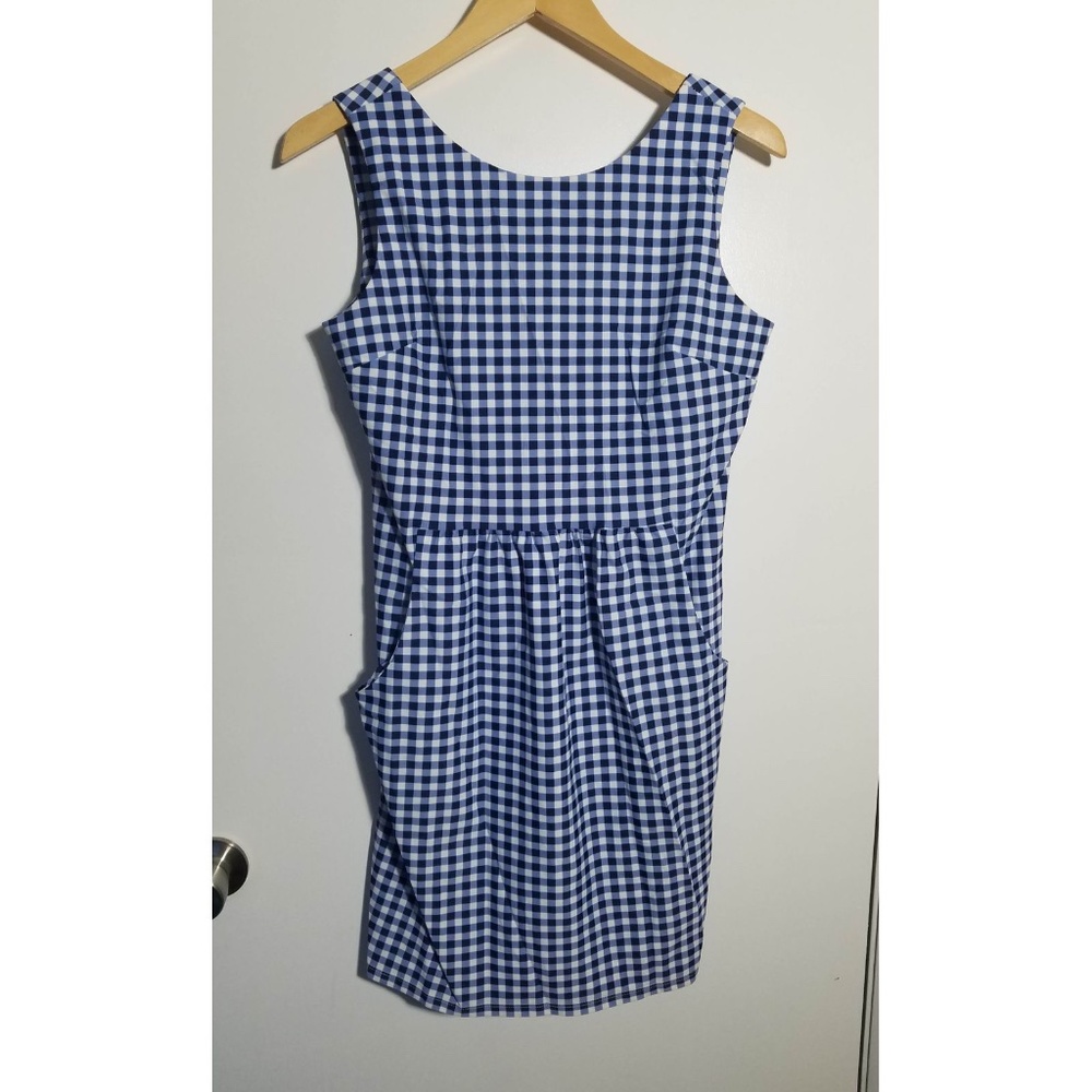 NWT Jude Connally Mary Pat Dress, Gingham Navy (JC2)